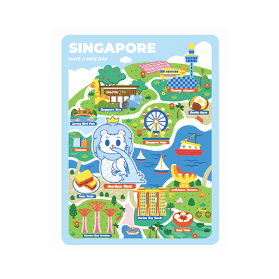 Sinnkawa Hello Merlion Postcard