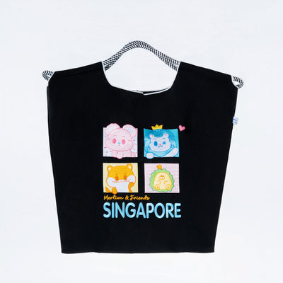 Sinnkawa Hello Merlion Embroidered Tote
