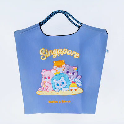 Sinnkawa Hello Merlion Embroidered Tote