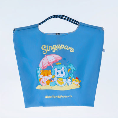 Sinnkawa Hello Merlion Embroidered Tote